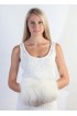 White fox fur hand muff - hand warmer